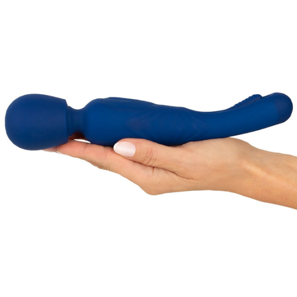 Вибратор Sweet Smile 2in1 Wand with Flicking Tongue Тёмно-синий  photo 9