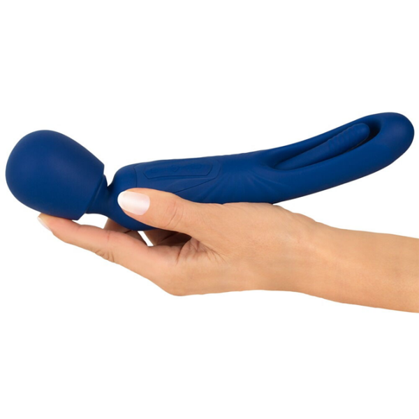 Вибратор Sweet Smile 2in1 Wand with Flicking Tongue Тёмно-синий  photo 10