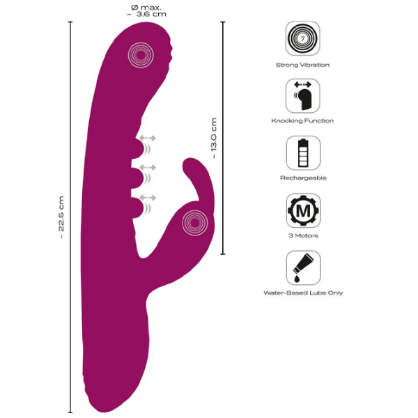 Вибратор JAVIDA 2 Function Vibrator Squirting Пурпурный  photo 13