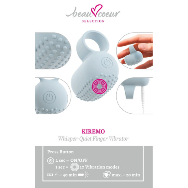 Vibrator Beau Coeur KIREMO Finger Blue  photo 11
