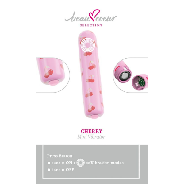 Vibrator Beau Coeur CHERRY Mini Pink  photo 9