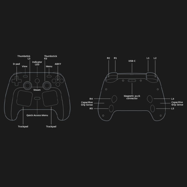 Gamepad Valve Steam Controller Black Fără fir / 22 buttons photo 6
