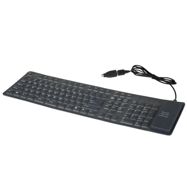 Tastatură Gembird KB-109F-B Black Home and Office, Cu fir photo 1