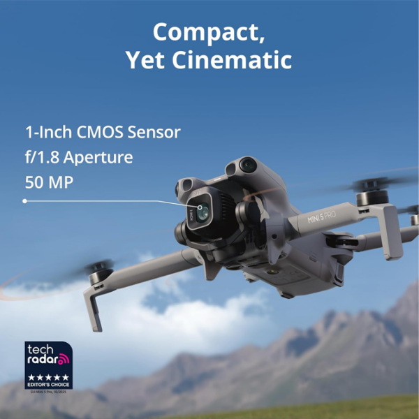 Dronă DJI Mini 5 Pro (DJI RC N3) Gray Quadcopter / 57.6 km/h photo 3