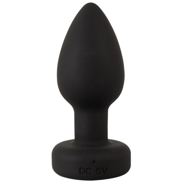 Анальная игрушка ANOS RC Flashing Butt Plug with Vibration RGB Черный  photo 4