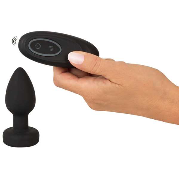 Анальная игрушка ANOS RC Flashing Butt Plug with Vibration RGB Черный  photo 8