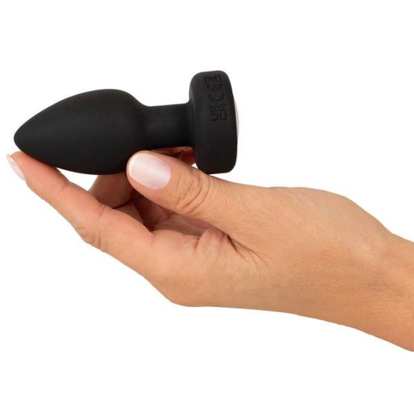 Анальная игрушка ANOS RC Flashing Butt Plug with Vibration RGB Черный  photo 9