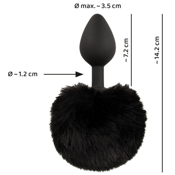 Анальная игрушка You2Toys Fluffy Tail Size M Черный  photo 9