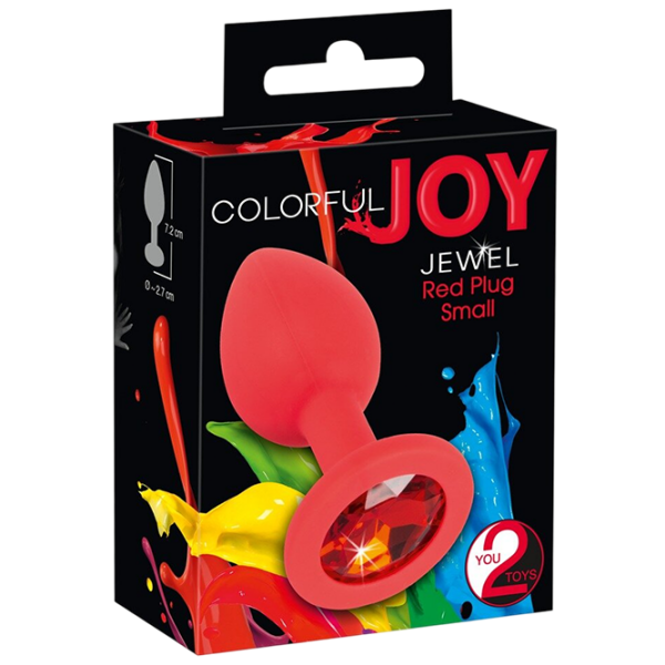 Jucărie anală You2Toys Colorful Joy Jewel Red Plug Small Red  photo 1