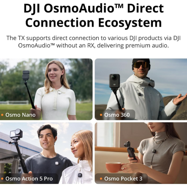 Microfon DJI Mic Mini (2TX + 1 Mobile RX) Black  photo 4