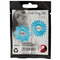 Эрекционные кольца You2Toys 2in1 Cock Ring Set Светло-синий 