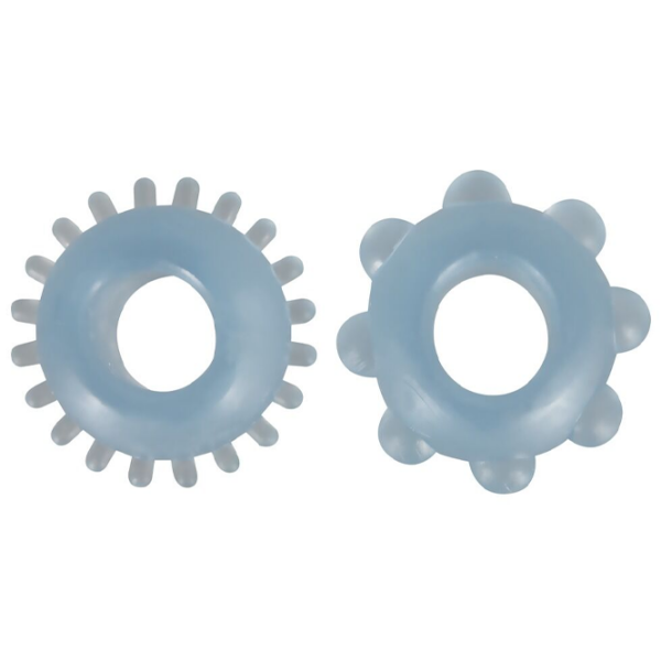 Эрекционные кольца You2Toys 2in1 Cock Ring Set Светло-синий  photo 3