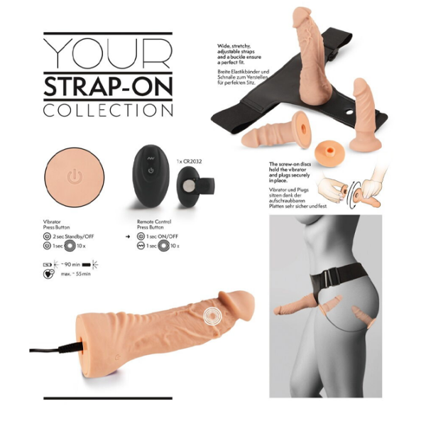 Страпон You2Toys Strap-on Set Бежевый  photo 14