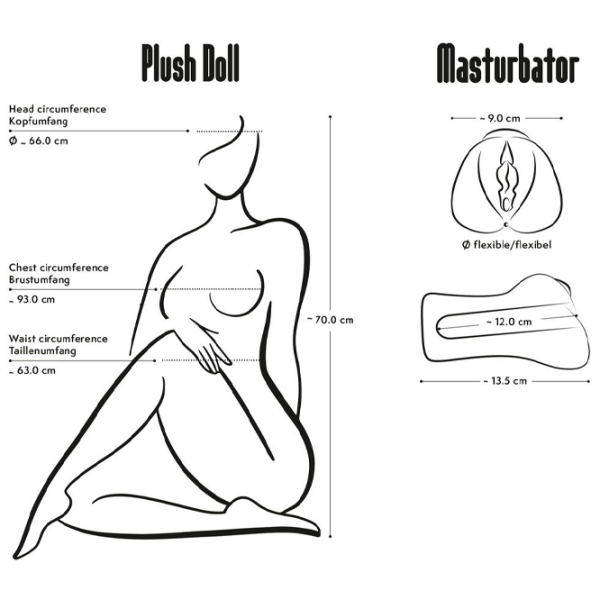 Masturbator You2Toys Your Plush Doll Leona Beige  photo 10