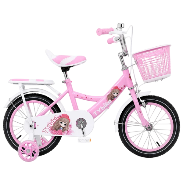 Велосипед TyBike BK-011 14" 14" Розовый White Сталь / Детский photo 1