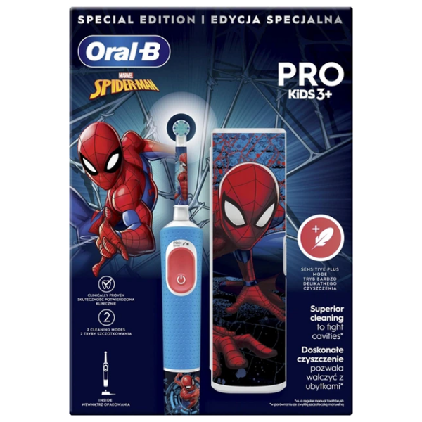 Зубная электрощетка Braun Kids Vitality D103 Spiderman PRO Синий  photo 5