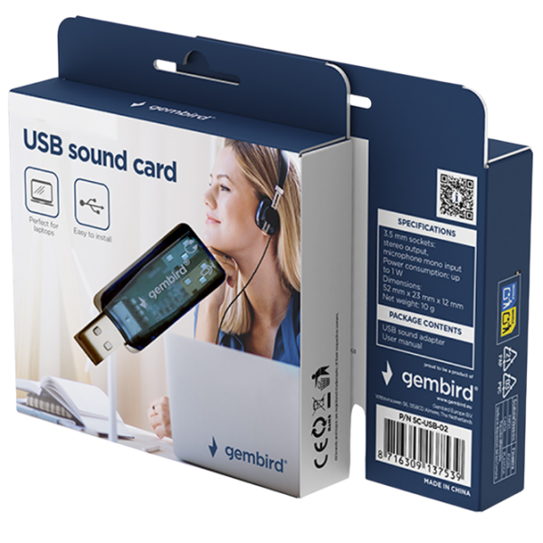 Adaptor Gembird SC-USB-02 Blue USB photo 4