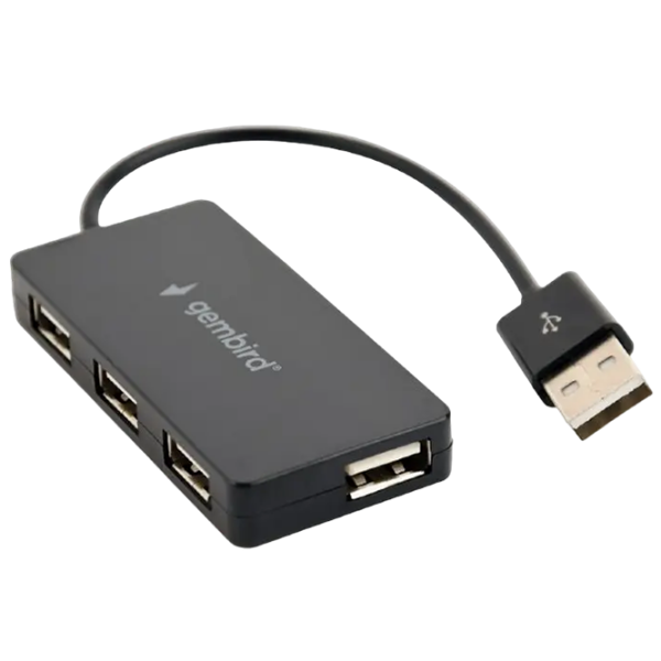 Адаптер Gembird UHB-U2P4-04 Черный USB 2.0 photo 1