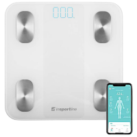 Cântar de podea Insportline Syncale 20 White 180 kg / White