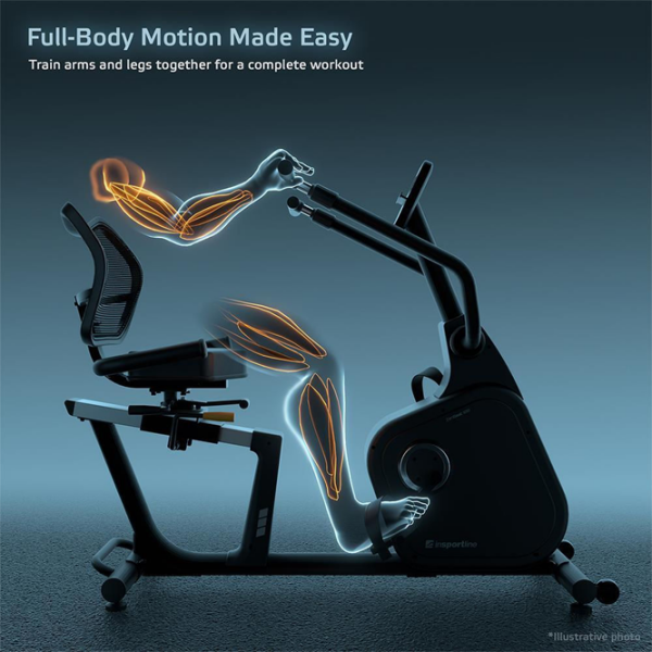 Bicicletă fitness Insportline ZenSeat 100 Black , 120 kg photo 8