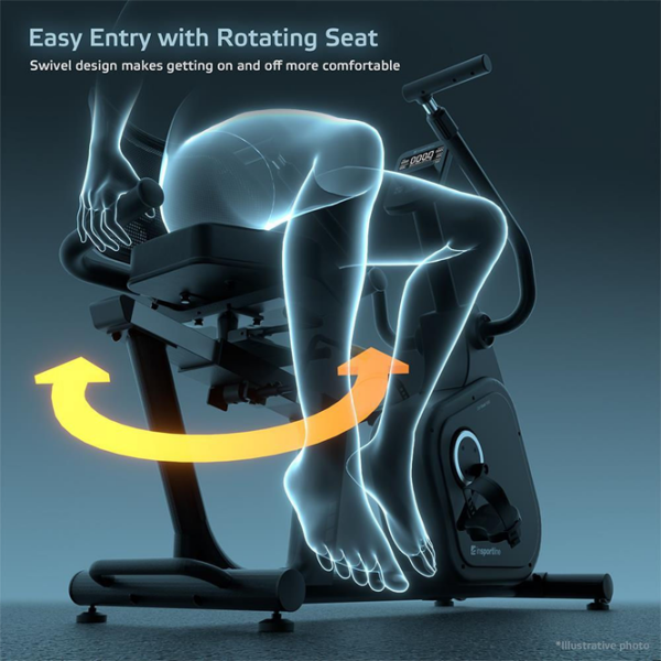 Bicicletă fitness Insportline ZenSeat 100 Black , 120 kg photo 10