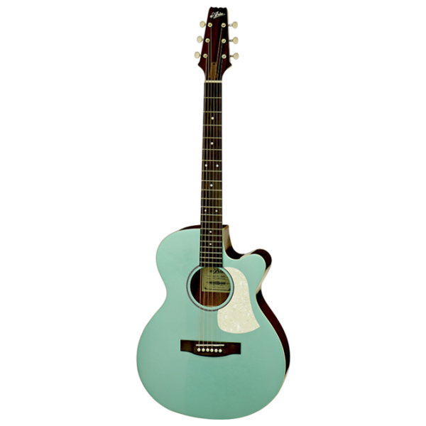 Chitară electro-acustică Aria FET-R1 Aquamarine blue Jumbo, 4/4 photo 1