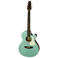 Chitară electro-acustică Aria FET-R1 Aquamarine blue Jumbo, 4/4