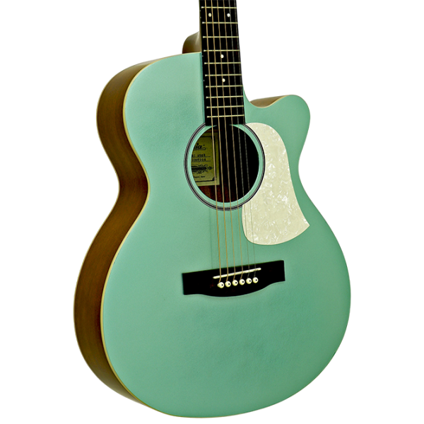 Chitară electro-acustică Aria FET-R1 Aquamarine blue Jumbo, 4/4 photo 2