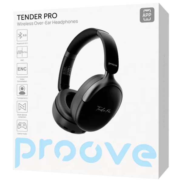 Наушники Proove Tender Pro Черный Беспроводные / Персональный / Полноразмерные photo 5