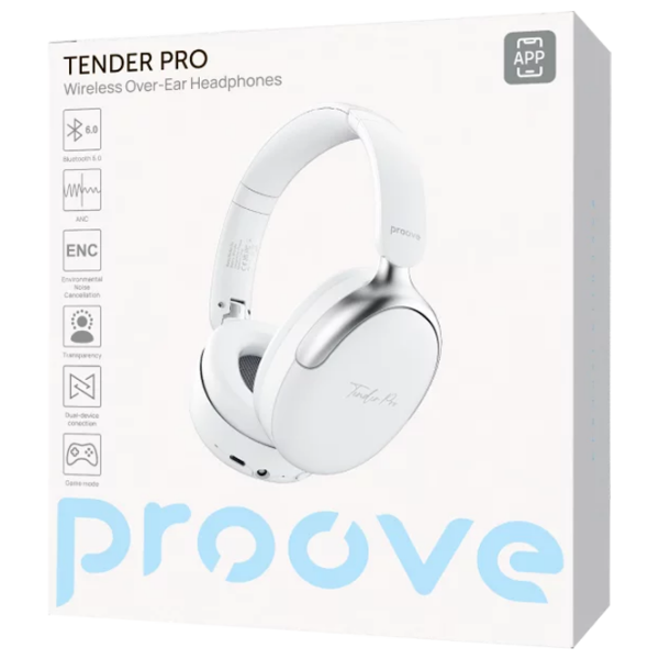 Наушники Proove Tender Pro Белый Беспроводные / Персональный / Полноразмерные photo 4