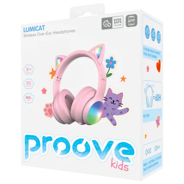 Căști Proove Kids LumiCat Pink Fără fir / Pentru copii / On the ear photo 5