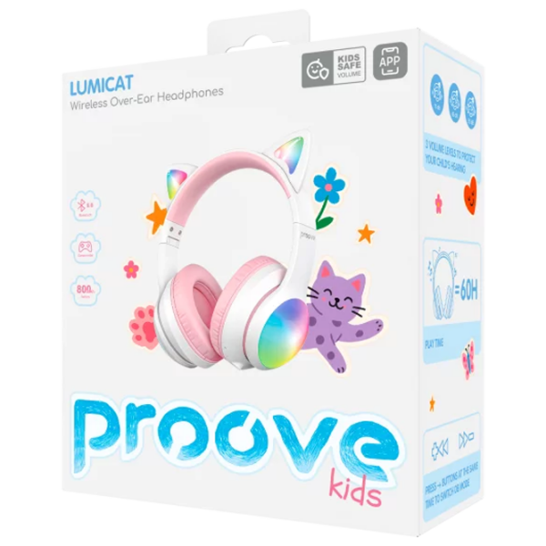 Căști Proove Kids LumiCat Pink Fără fir / Pentru copii / On the ear photo 5