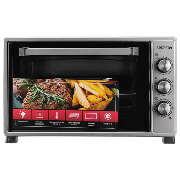 Электрическая печь Ardesto MEO-N40GR Нержавеющая сталь 1300 Вт, 40 л photo 1