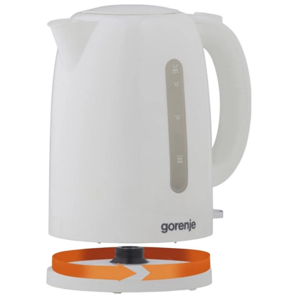 Электрочайник Gorenje K17W Белый 2200 Вт, 1.7л, Внутреннее покрытие: Нержавеющая сталь photo 4