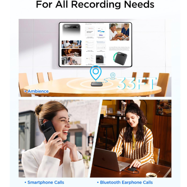 Microfon Boya Notra AI Note Taker & Voice Recorder Black  photo 10