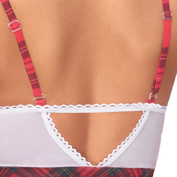 Set lengerie Cottelli Schoolgirl Plaid (M) Red  photo 5