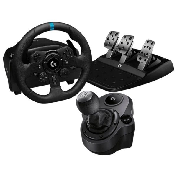 Руль Logitech G923 + Shifter Bundle Черный Проводная / 21 buttons photo 1