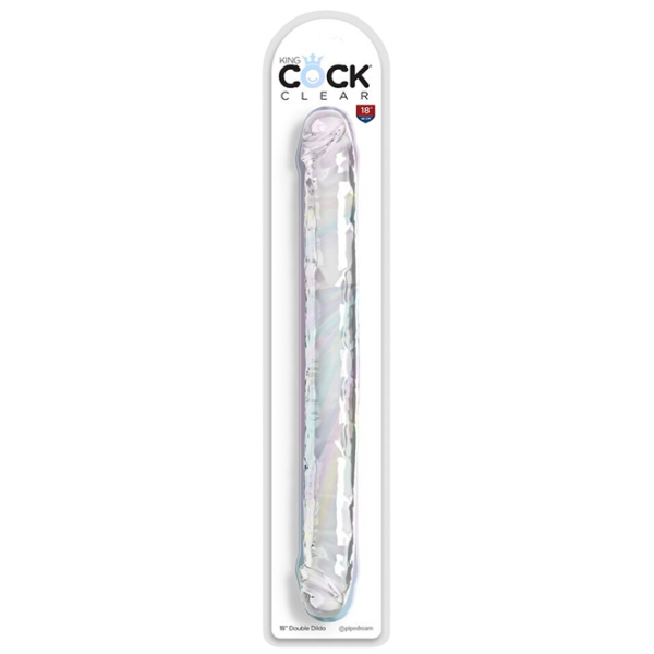Дилдо King Cock Clear 18" Double (46 см) Прозрачный  photo 1