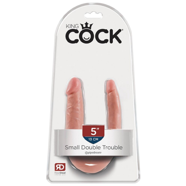 Дилдо King Cock DOUBLE TROUBLE (30 см) Бежевый  photo 1