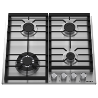 Plită încorporabilă pe gaz Bauer Nirvana 6L4GT FFD IX Inox Inox, Gratare: Fontă