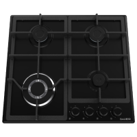 Plită încorporabilă pe gaz Bauer Rio 6L4GT FFD MBL Black Inox, Gratare: Fontă