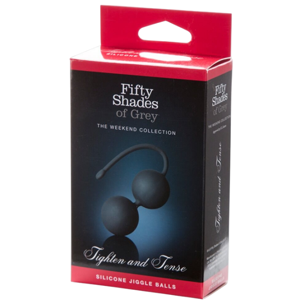 Вагинальные шарики Fifty Shades of Grey Tighten and Tense Silicone Jiggle Balls (2шарика) Черный  photo 1
