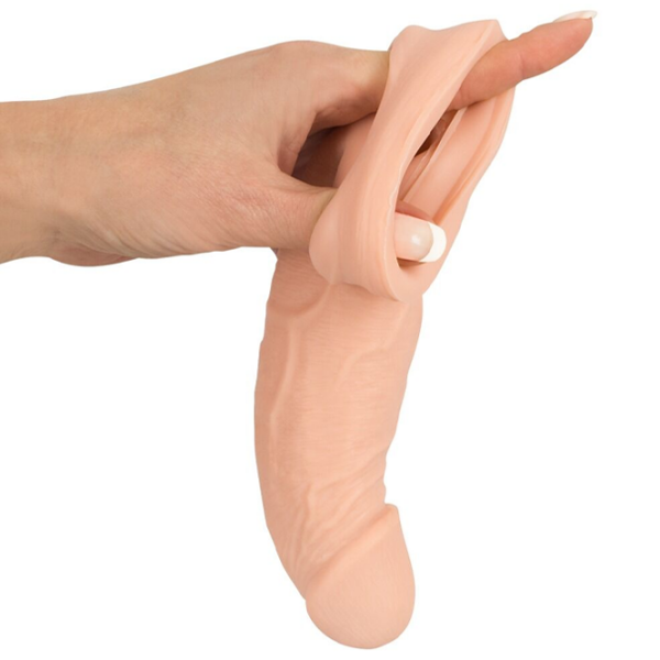 Чехол для пениса Nature Skin Penis Sleeve with Extension 5 cm (21 см) Бежевый  photo 3
