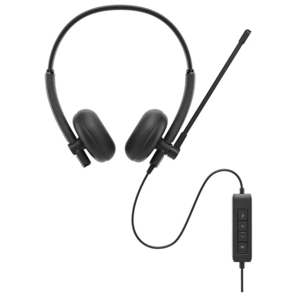 Căști Dell Wired WH125 Black Cu fir / Pentru birou / On the ear photo 1