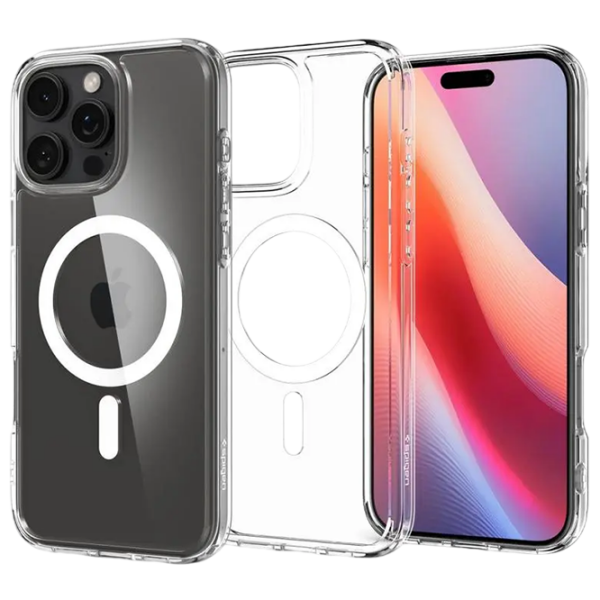 Husă pentru smartphone Apple iPhone 16 Pro (Ultra Hybrid) Transparent White Spigen, TPU, MagSafe Back