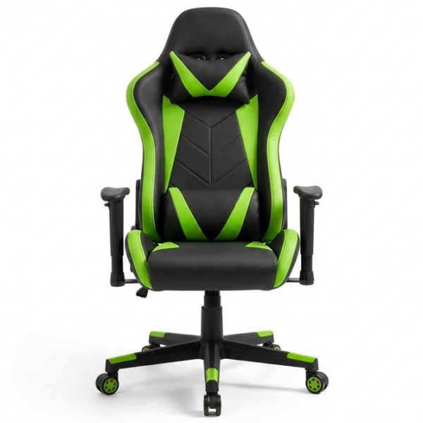 Scaun Gaming Fabrik Home Game Black Green  photo 3