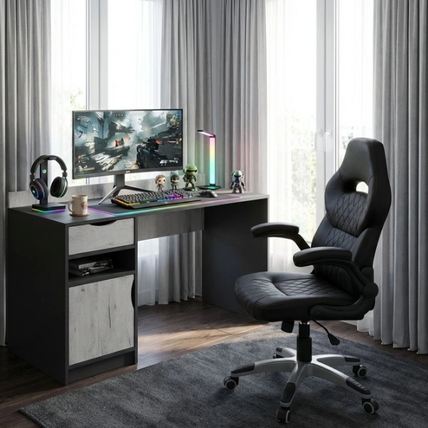 Fotoliu de birou Fabrik Home Karl Black Gray  photo 2