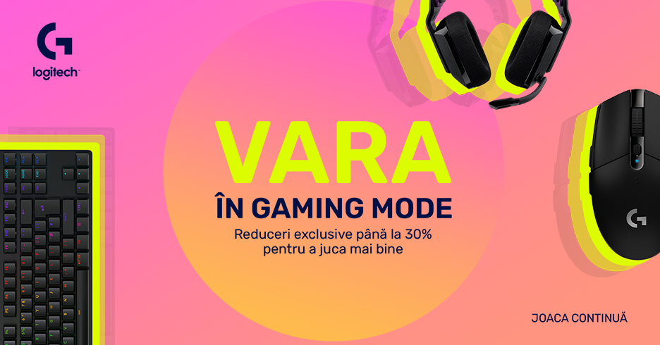 Alege perifericele gaming Logitech cu reduceri de pânâ la 30%