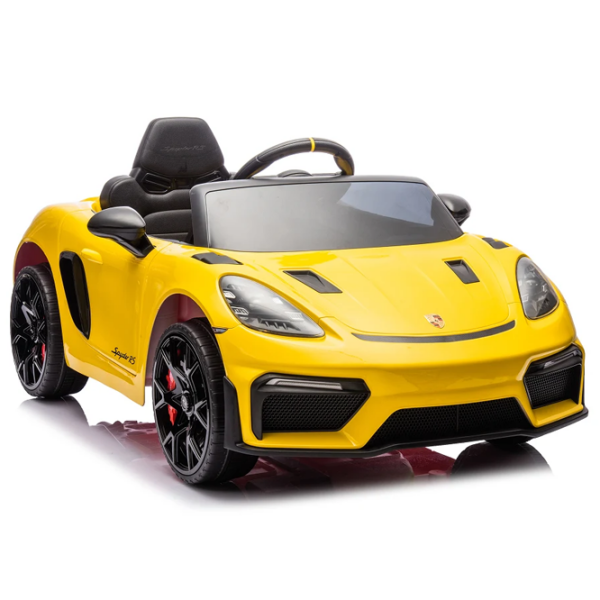 Электромобиль Porsche 718 Spyder Dake P718/4 Желтый 3+ | 30 кг | 8 км/ч photo 3