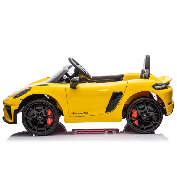 Электромобиль Porsche 718 Spyder Dake P718/4 Желтый 3+ | 30 кг | 8 км/ч photo 5